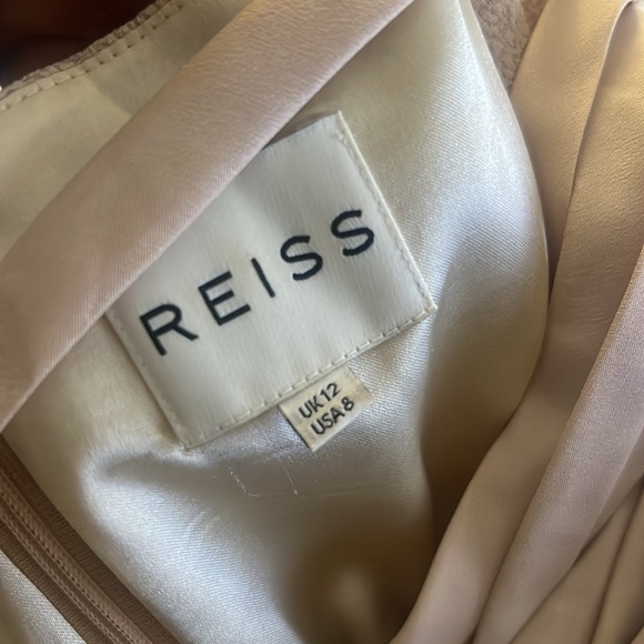 Reiss Adi Ribbon Double Skirt Dress Pink And Beige Size US 8 M.S.R.P 495.00 - Picture 12 of 12